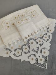 BEYAZ İŞ BOHCA TAKIMI (ÜRÜNLERİMİZ GÖRSEL AMAÇLIDIR SİPARİŞ ALINIR )