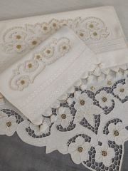 BEYAZ İŞ BOHCA TAKIMI (ÜRÜNLERİMİZ GÖRSEL AMAÇLIDIR SİPARİŞ ALINIR )