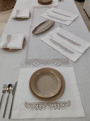 MAKİNE NAKIŞLI SERVİS TAKIMI (ÜRÜNLERRİMİZ GÖRSEL AMAÇLIDIR SİPARİŞ ALINIR )