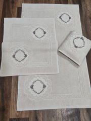 BREZİLYA NAKIŞLI BANYO PASPAS TAKIMI (ÜRÜNLERİMİZ GÖRSEL AMAÇLIDIR SİPARİŞ ALINIR)