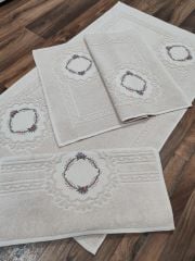 BREZİLYA NAKIŞLI BANYO PASPAS TAKIMI (ÜRÜNLERİMİZ GÖRSEL AMAÇLIDIR SİPARİŞ ALINIR)