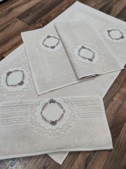 BREZİLYA NAKIŞLI BANYO PASPAS TAKIMI (ÜRÜNLERİMİZ GÖRSEL AMAÇLIDIR SİPARİŞ ALINIR)