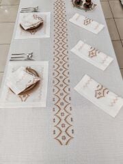 BARGELLO NAKIŞLI SERVİS TAKIMI (ÜRÜNLERİMİZ GÖRSEL AMAÇLIDIR SİPARİŞ ALINIR)