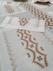 BARGELLO NAKIŞLI SERVİS TAKIMI (ÜRÜNLERİMİZ GÖRSEL AMAÇLIDIR SİPARİŞ ALINIR)