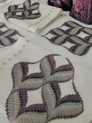 BARGELLO İŞİ YATAK ODASI TAKIMI(ÜRÜNLERİMİZ GÖRSEL AMAÇLIDIR SİPARİŞ ALINIR )