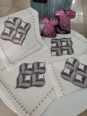 BARGELLO İŞİ YATAK ODASI TAKIMI(ÜRÜNLERİMİZ GÖRSEL AMAÇLIDIR SİPARİŞ ALINIR )