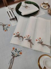 BREZİLYA NAKIŞLI SERVİS TAKIMI (ÜRÜNLERİMİZ GÖRSEL AMAÇLIDIR SİPARİŞ ALINIR )