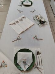 BREZİLYA NAKIŞLI SERVİS TAKIMI (ÜRÜNLERİMİZ GÖRSEL AMAÇLIDIR SİPARİŞ ALINIR )