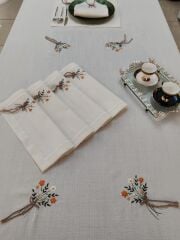 BREZİLYA NAKIŞLI SERVİS TAKIMI (ÜRÜNLERİMİZ GÖRSEL AMAÇLIDIR SİPARİŞ ALINIR )