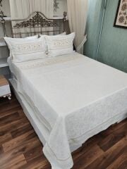 NAKIŞLI NEVRESİM PİKE TAKIMI (ÜRÜNLERİMİZ GÖRSEL AMAÇLIDIR SİPARİŞ ALINIR)