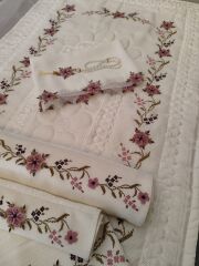 KANEVİÇE İĞNE OYASI SECCADE TAKIMI (ÜRÜNLERİMİZ GÖRSEL AMAÇLIDIR SİPARİŞ ALINIR)