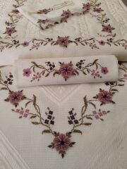 KANEVİÇE İĞNE OYASI SECCADE TAKIMI (ÜRÜNLERİMİZ GÖRSEL AMAÇLIDIR SİPARİŞ ALINIR)