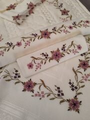 KANEVİÇE İĞNE OYASI SECCADE TAKIMI (ÜRÜNLERİMİZ GÖRSEL AMAÇLIDIR SİPARİŞ ALINIR)