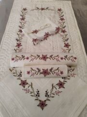 KANEVİÇE İĞNE OYASI SECCADE TAKIMI (ÜRÜNLERİMİZ GÖRSEL AMAÇLIDIR SİPARİŞ ALINIR)