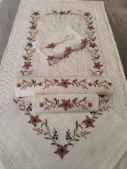 KANEVİÇE İĞNE OYASI SECCADE TAKIMI (ÜRÜNLERİMİZ GÖRSEL AMAÇLIDIR SİPARİŞ ALINIR)