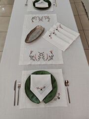 BREZİLYA NAKIŞLI SERVİS TAKIMI (ÜRÜNLERİMİZ GÖRSEL AMAÇLIDIR SİPARİŞ ALINIR)