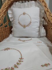 BREZİLYA NAKIŞLI BEBEK NEVRESİM PİKE TAKIMI (ÜRÜNLERİMİZ GÖRSEL AMAÇLIDIR SİPARİŞ ALINIR)