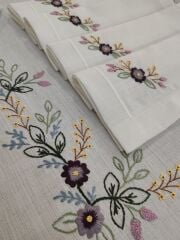 BREZİLYA NAKIŞLI SERVİS TAKIMI (ÜRÜNLERİMİZ GÖRSEL AMAÇLIDIR SİPARİŞ ALINIR)