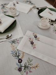 BREZİLYA NAKIŞLI SERVİS TAKIMI (ÜRÜNLERİMİZ GÖRSEL AMAÇLIDIR SİPARİŞ ALINIR)