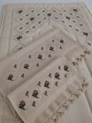 KANEVİÇE TELKIRMA SECCADE TAKIMI (ÜRÜNLERİMİZ GÖRSEL AMAÇLIDIR SİPARİŞ ALINIR )