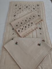 KANEVİÇE TELKIRMA SECCADE TAKIMI (ÜRÜNLERİMİZ GÖRSEL AMAÇLIDIR SİPARİŞ ALINIR )