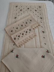 KANEVİÇE TELKIRMA SECCADE TAKIMI (ÜRÜNLERİMİZ GÖRSEL AMAÇLIDIR SİPARİŞ ALINIR )