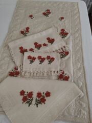 KANEVİÇE İĞNE OYASI SECCADE TAKIMI (ÜRÜNLERİMİZ GÖRSEL AMAÇLIDIR SİPARİŞ ALINIR)