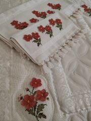 KANEVİÇE İĞNE OYASI SECCADE TAKIMI (ÜRÜNLERİMİZ GÖRSEL AMAÇLIDIR SİPARİŞ ALINIR)