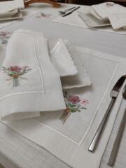 BREZİLYA NAKIŞLI SERVİS TAKIMI (ÜRÜNLERİMİZ GÖRSEL AMAÇLIDIR SİPARİŞ ALINIR )