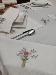 BREZİLYA NAKIŞLI SERVİS TAKIMI (ÜRÜNLERİMİZ GÖRSEL AMAÇLIDIR SİPARİŞ ALINIR )