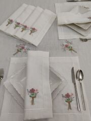 BREZİLYA NAKIŞLI SERVİS TAKIMI (ÜRÜNLERİMİZ GÖRSEL AMAÇLIDIR SİPARİŞ ALINIR )