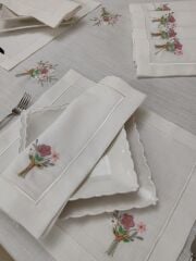 BREZİLYA NAKIŞLI SERVİS TAKIMI (ÜRÜNLERİMİZ GÖRSEL AMAÇLIDIR SİPARİŞ ALINIR )