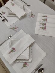 BREZİLYA NAKIŞLI SERVİS TAKIMI (ÜRÜNLERİMİZ GÖRSEL AMAÇLIDIR SİPARİŞ ALINIR )