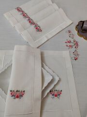 BREZİLYA NAKIŞLI SERVİS TAKIMI (ÜRÜNLERİMİZ GÖRSEL AMAÇLIDIR SİPARİŞ ALINIR )