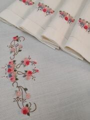 BREZİLYA NAKIŞLI SERVİS TAKIMI (ÜRÜNLERİMİZ GÖRSEL AMAÇLIDIR SİPARİŞ ALINIR )