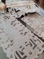 BEYAZ İŞİ SALON TAKIMI (ÜRÜNLERİMİZ GÖRSEL AMAÇLIDIR SİPARİŞ ALINIR )