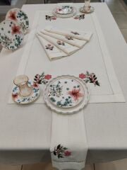 BRZİLYA NAKIŞLI MUTFAK TAKIMI (ÜRÜNLERİMİZ GÖRSEL AMAÇLIDIR SİPARİŞ ALINIR )