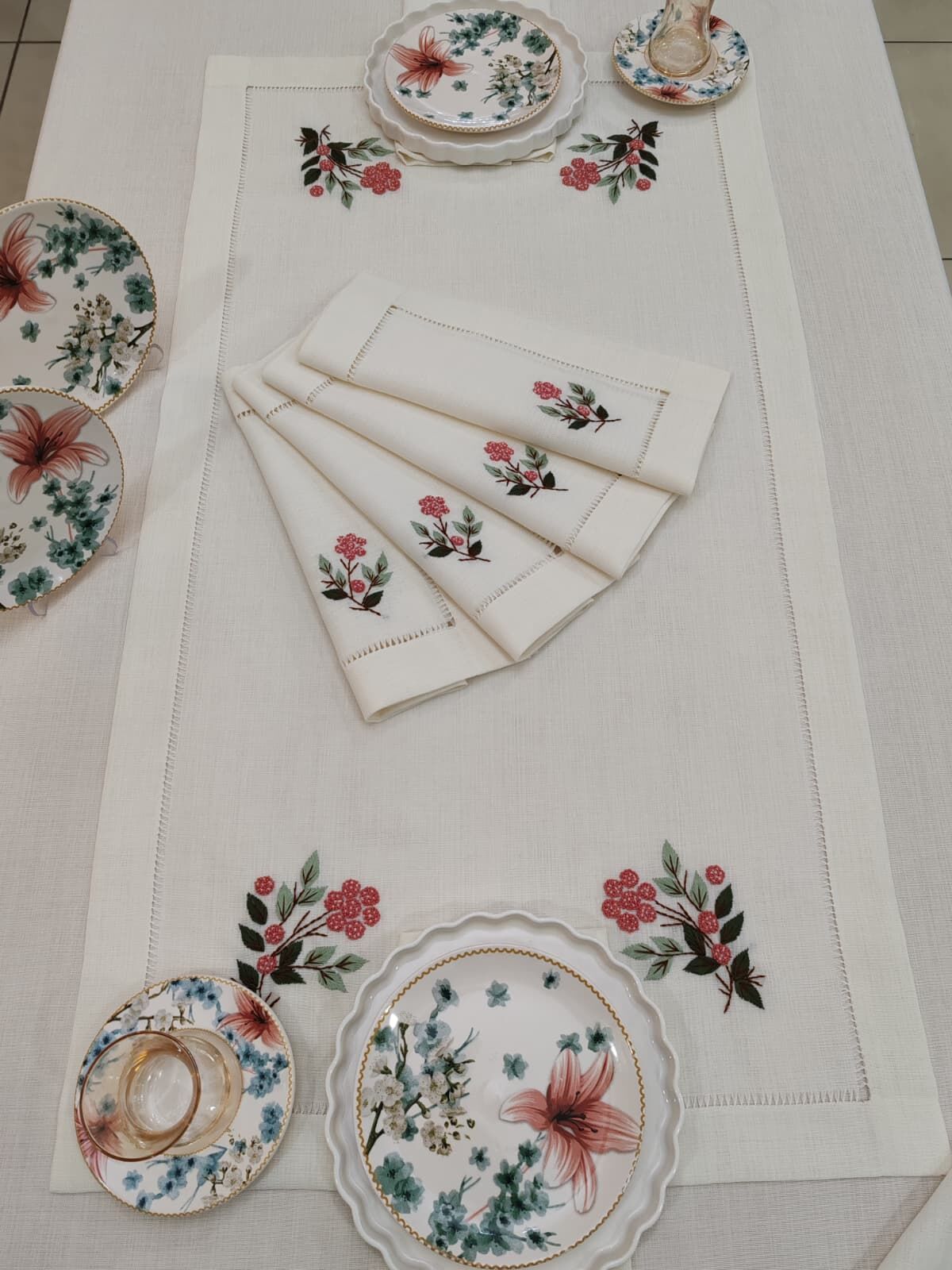 BRZİLYA NAKIŞLI MUTFAK TAKIMI (ÜRÜNLERİMİZ GÖRSEL AMAÇLIDIR SİPARİŞ ALINIR )