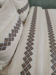 BARGELLO NAKIŞLI NEVRESİM PİKE TAKIMI (ÜRÜNLERİMİZ GÖRSEL AMAÇLIDIR SİPARİŞ ALINIR )